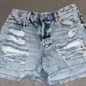We the free light stone denim shorts